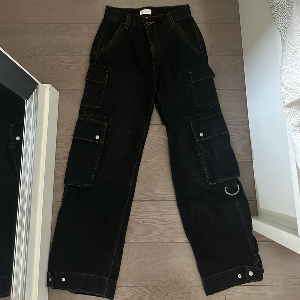 OAK + FORT Dark Denim Cargo Pants